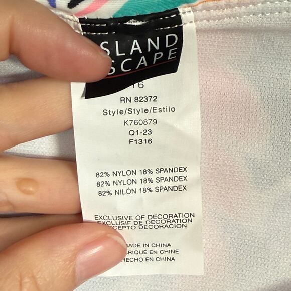 Island Escape Women's Cabana High-Waist Bikini Bottoms multi, 16 - Picture 5 of 7